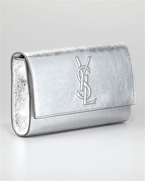 ysl white patent clutch|saint laurent evening clutch.